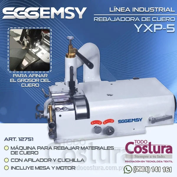 REBAJADORA DE CUERO GEMSY-YXP-5